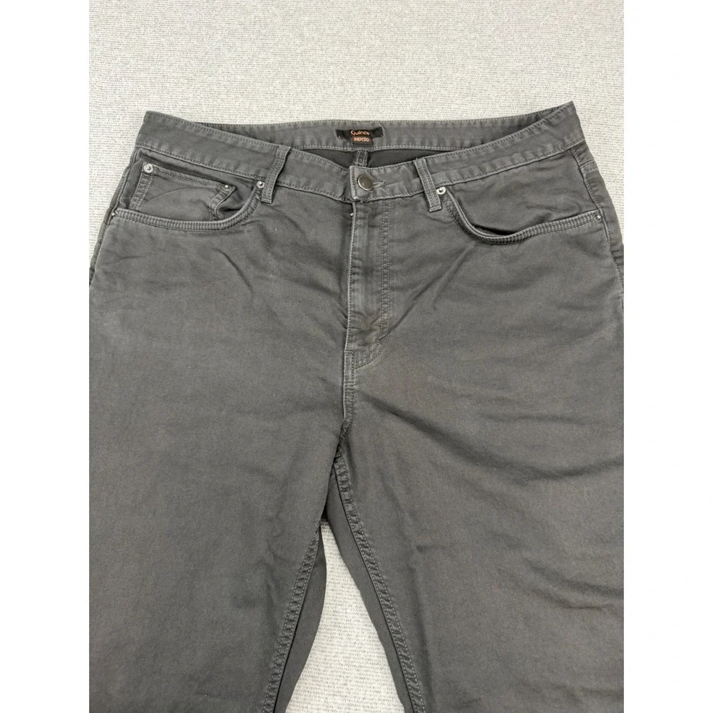 Quince Mens 5-Pocket Chino Pants Charcoal Grey Stretch Cotton 36x30* 28